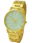 Gold alloy case with steel strap watch