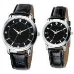 Fashion lover watch with leather strap