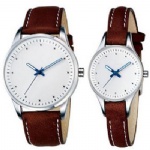 Fashion lover watch alloy case watch with PU strap