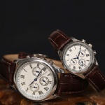 Lover watch with Roman numerals and 3 imitation eyes for decoration