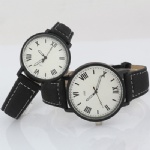 Leather strap watch lover watch with Roman numerals