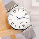 Fashion quartz watch steel mesh strap watch