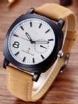 Brown leather watch men watch