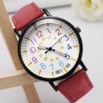 Quartz watch fashion leather watch with Arabic numeral