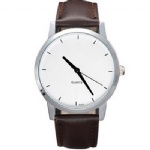 Quartz watch fashion brown leather watch