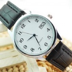 Quartz watch fashion leather watch with  Arabic numeral and calendar