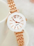 Quartz watch lady watch with gold metal strap