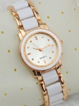 Quartz watch steel band with ceramic fashion lady watch