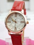 Fashion lady watch with IPG plating and leather strap