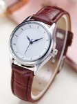 Quartz watch brown leather strap watch fashion lady watch