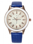 Fashion lady watch blue leather strap watch hot selling in Europe