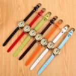 Fashion lady watch with leather strap watch