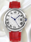 Fashion lady watch with Roman numerals and leather strap