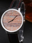 Leather watch with PU strap