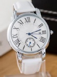 Leather watch fashion alloy quartz watch with  Roman numerals