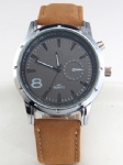 Leather watch with PU strap