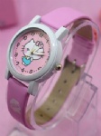 Fashion alloy kids watch leather strap watch