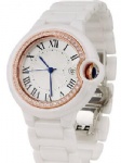 Fashion ceramic watch with stone and Roman numerals
