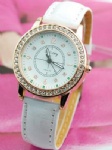 Fashion stone watch with pu strap
