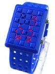 Digital watch with silicone strap