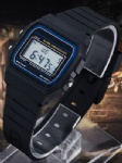 Fashion digital watch with plastic strap