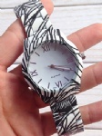 Fashion alloy watch with printing covered